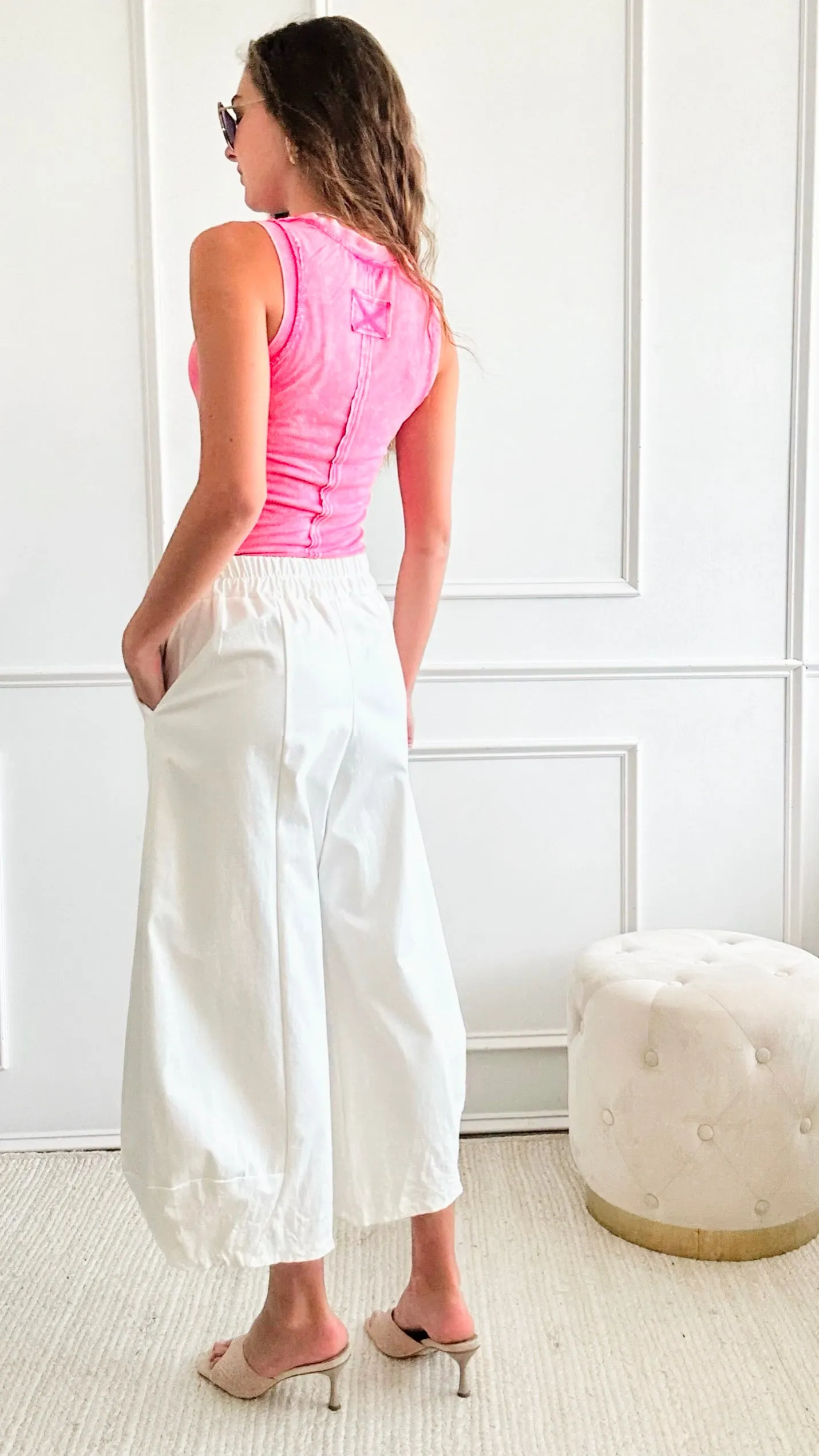 La Spezia Scuba Italian Pants - Off White