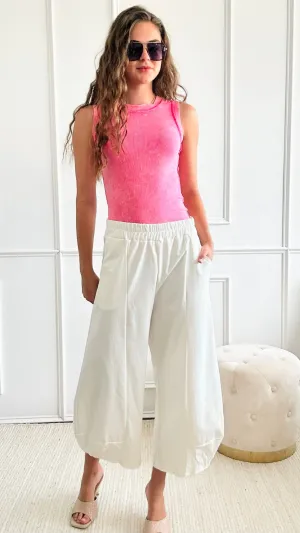La Spezia Scuba Italian Pants - Off White