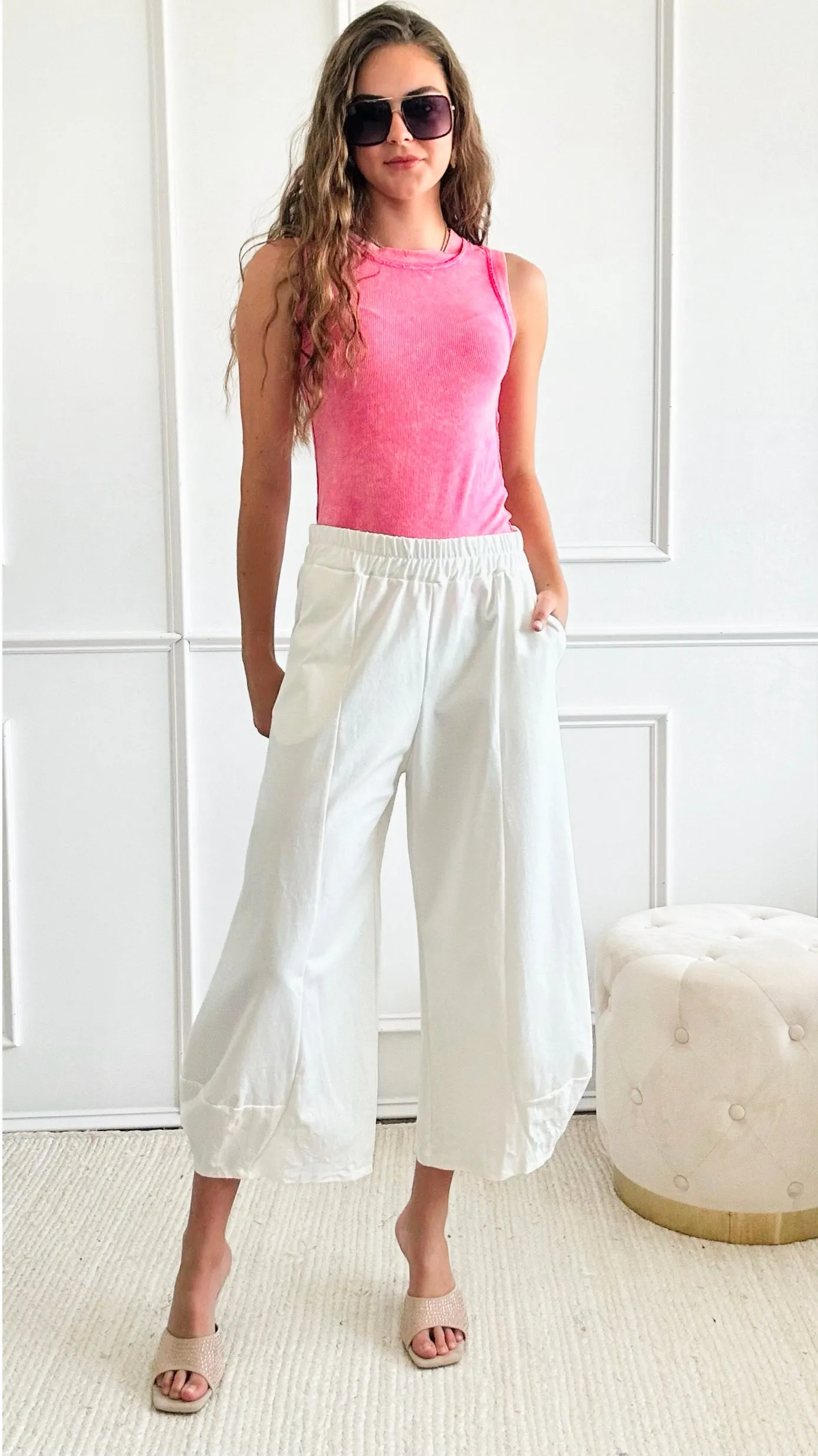 La Spezia Scuba Italian Pants - Off White