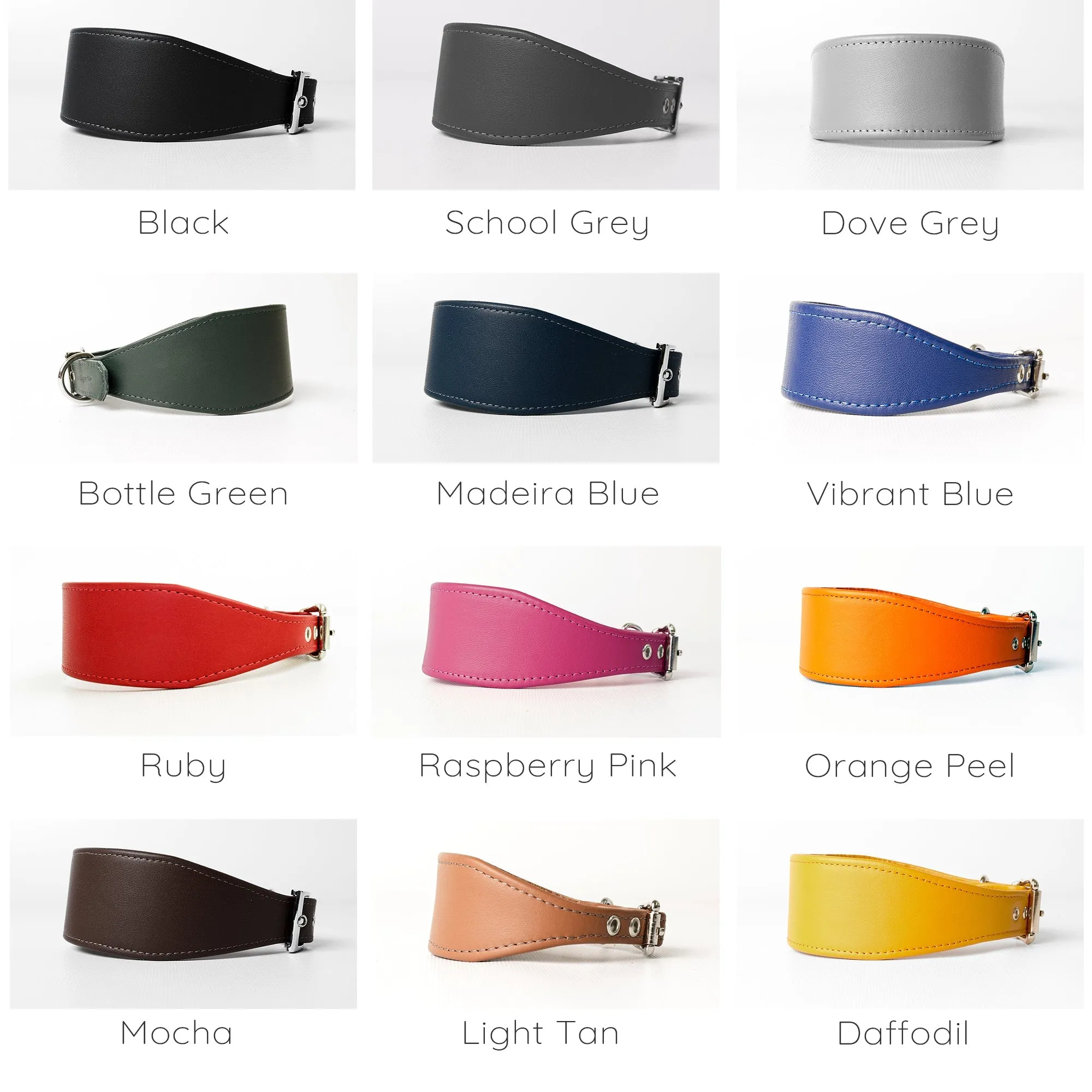 Leather Whippet Collars by Petiquette
