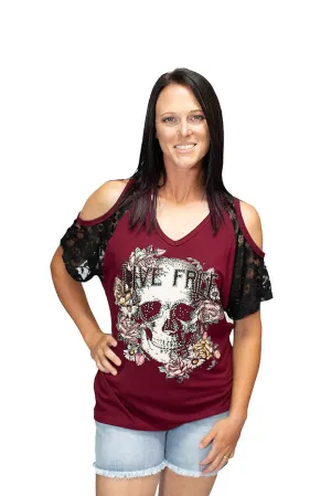 Liberty Wear Collection Tops: Live Free Skull