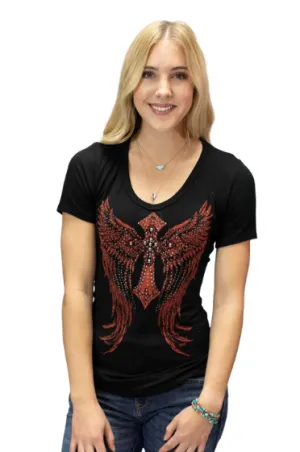 Liberty Wear Collection Tops: Red Wings & Cross