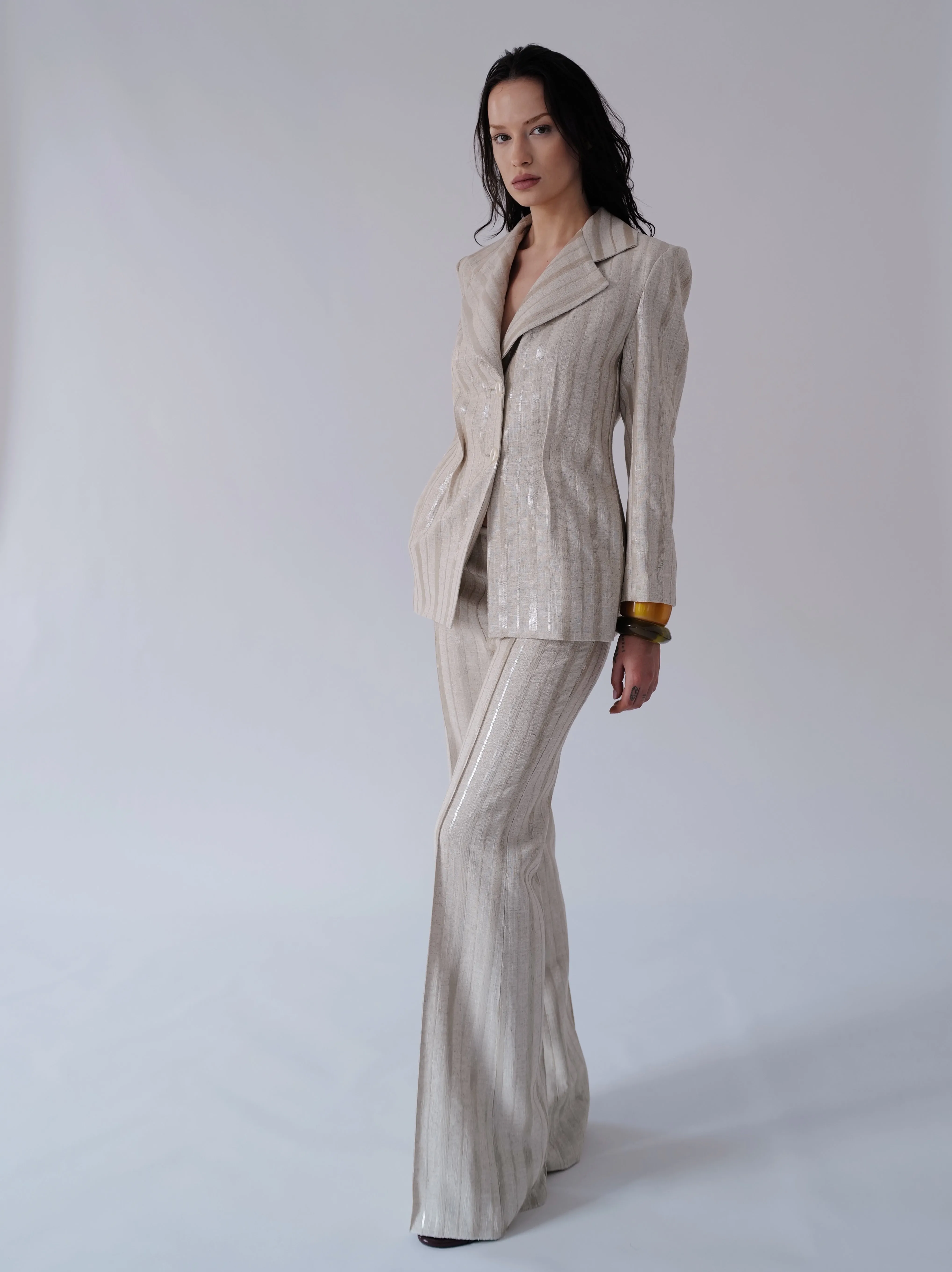 Linen and Viscose Blend Jacket MARGO SS25