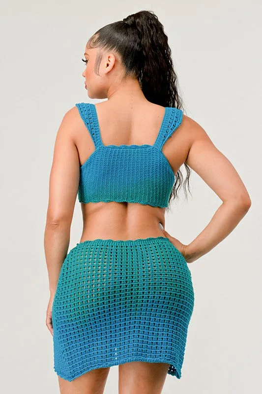Little Mermaid Pearl Adorable Skirt Two Piece Set Knit Set