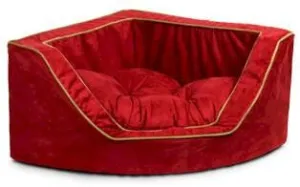 Luxury Corner Pet Bed - Medium-Olive-Coffee