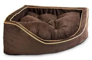 Luxury Corner Pet Bed - Small-Anthracite-Black