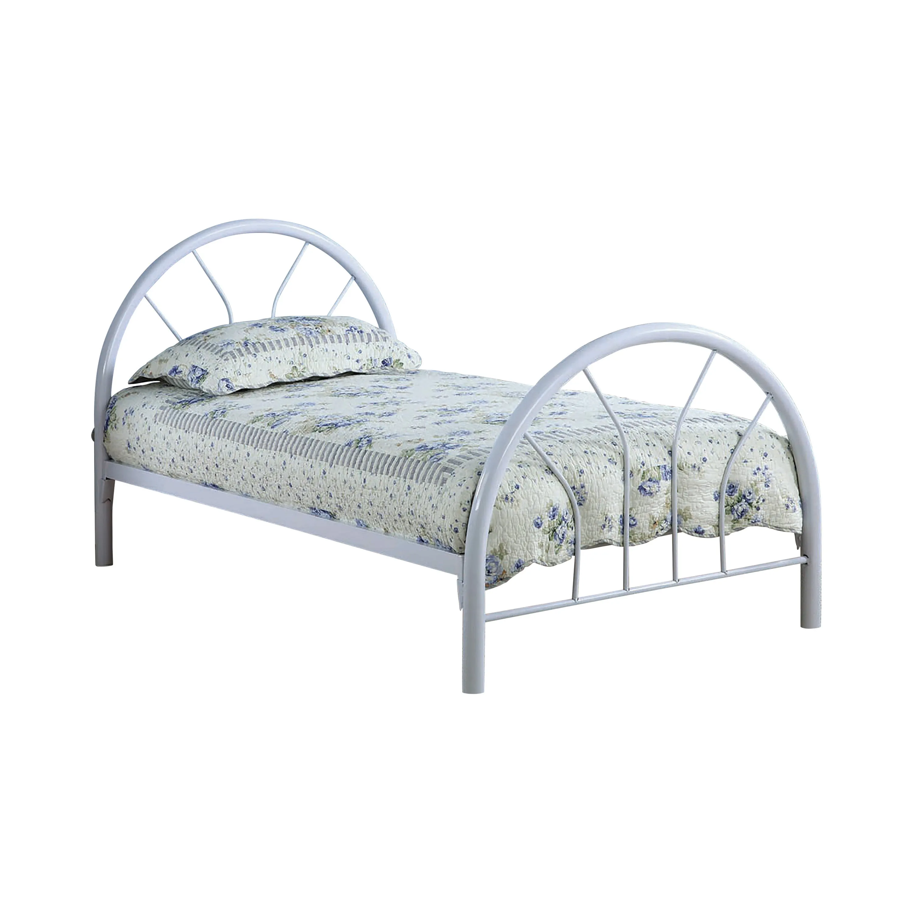 Marjorie Metal Twin Open Frame Bed White