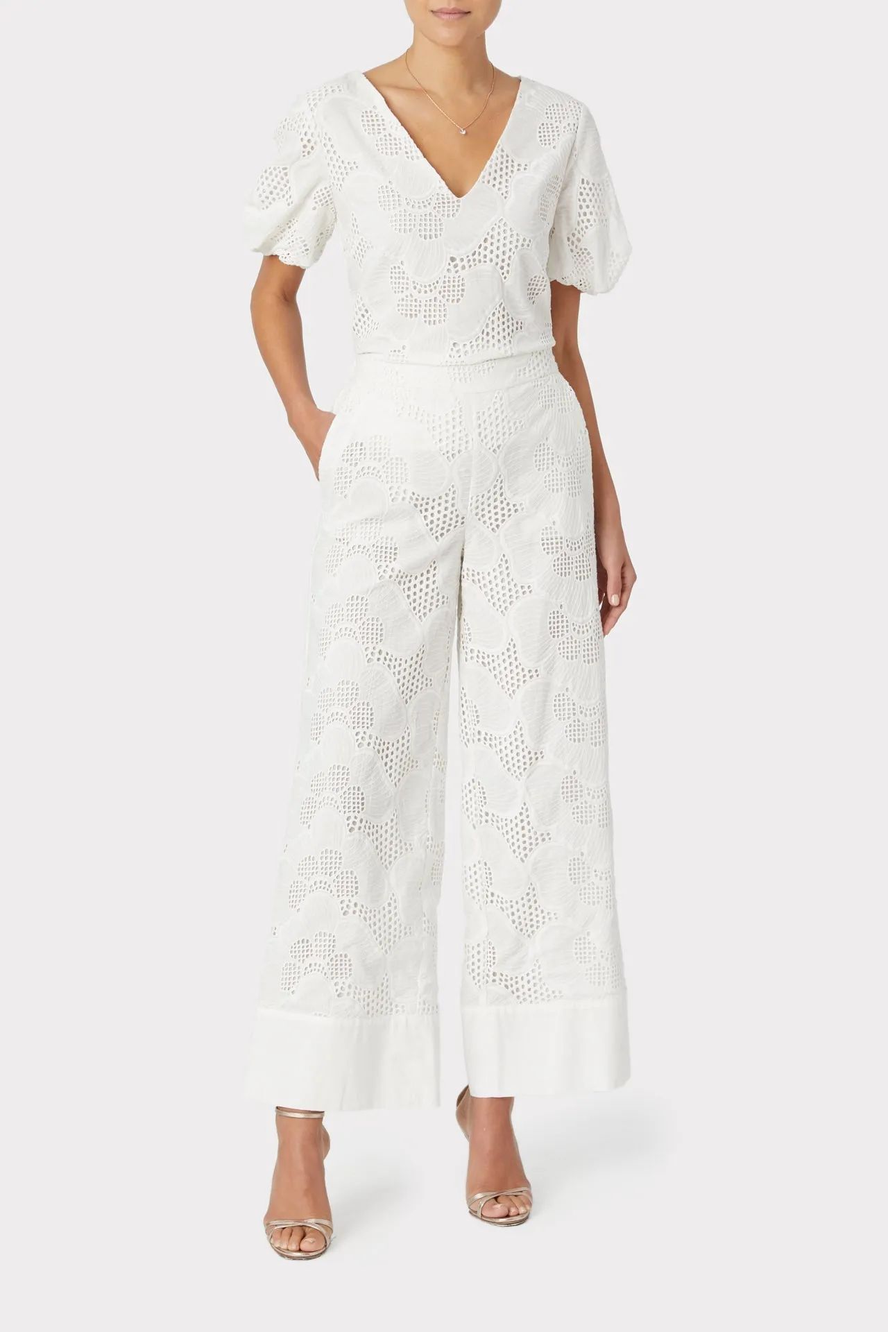 Marlowe Pieres Eyelet Pants