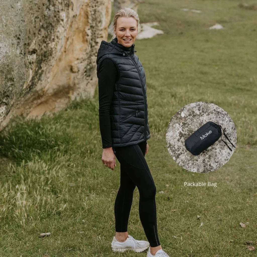 Mary-Claire Women's 90/10 Packable Down Vest - Black