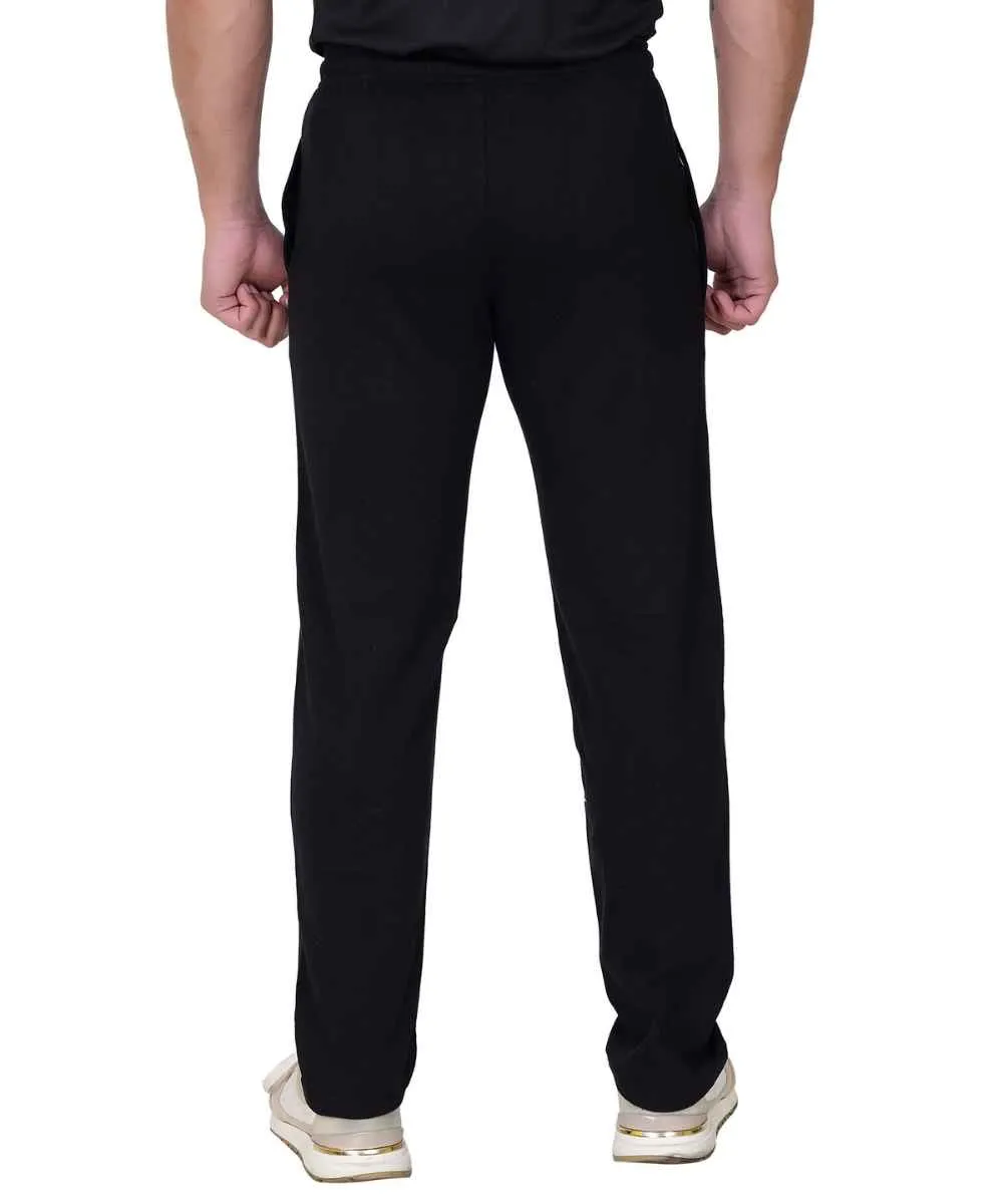 Men's Black Printed Track Pant