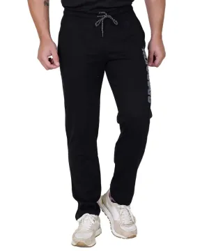 Men's Black Printed Track Pant