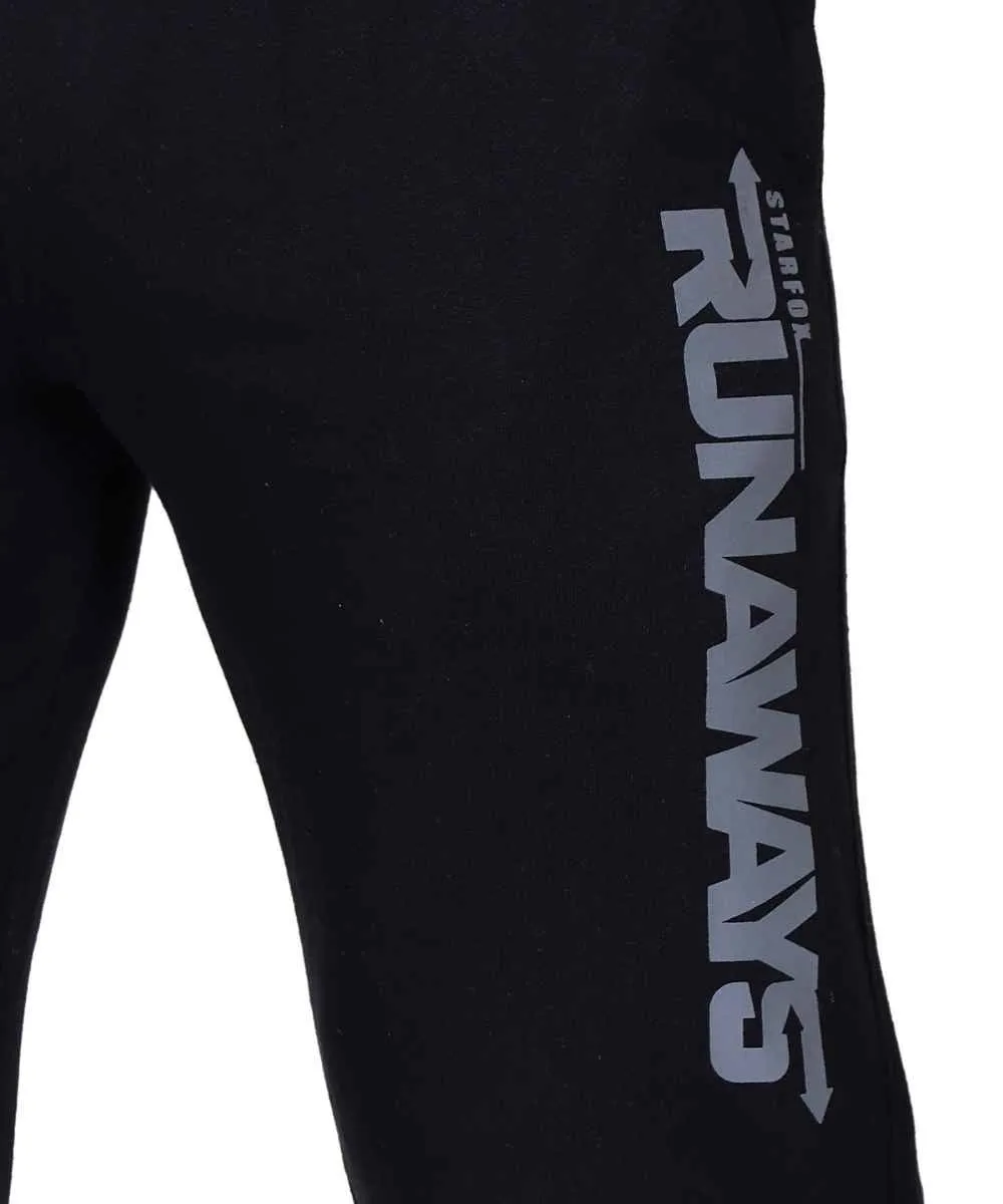 Men's Black Printed Track Pant