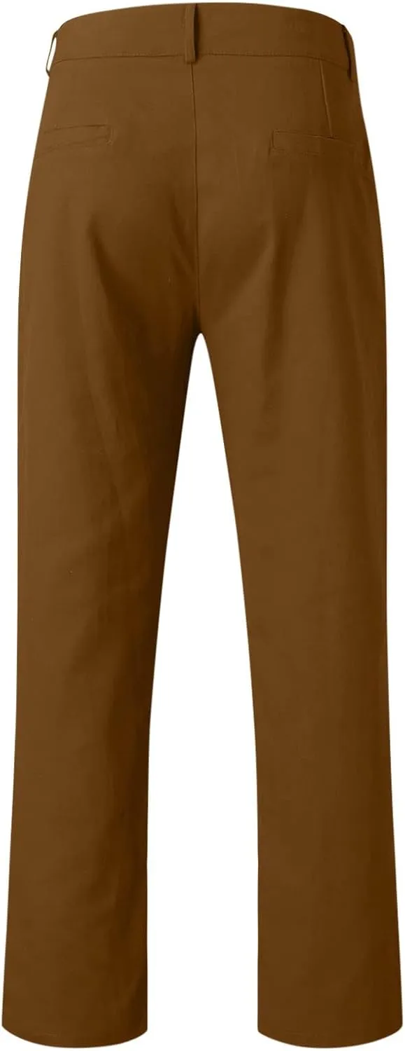 Mens Sweatpants Joggers Pants Man Classic Fit Multi Pockets Autumn & Winter Pants for Men Drawstring Cargo Flat Front