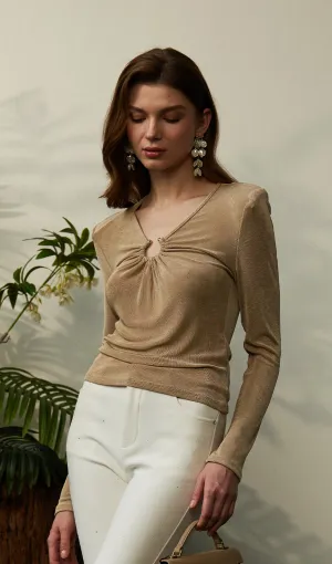Metallic Embellished Knitted Top