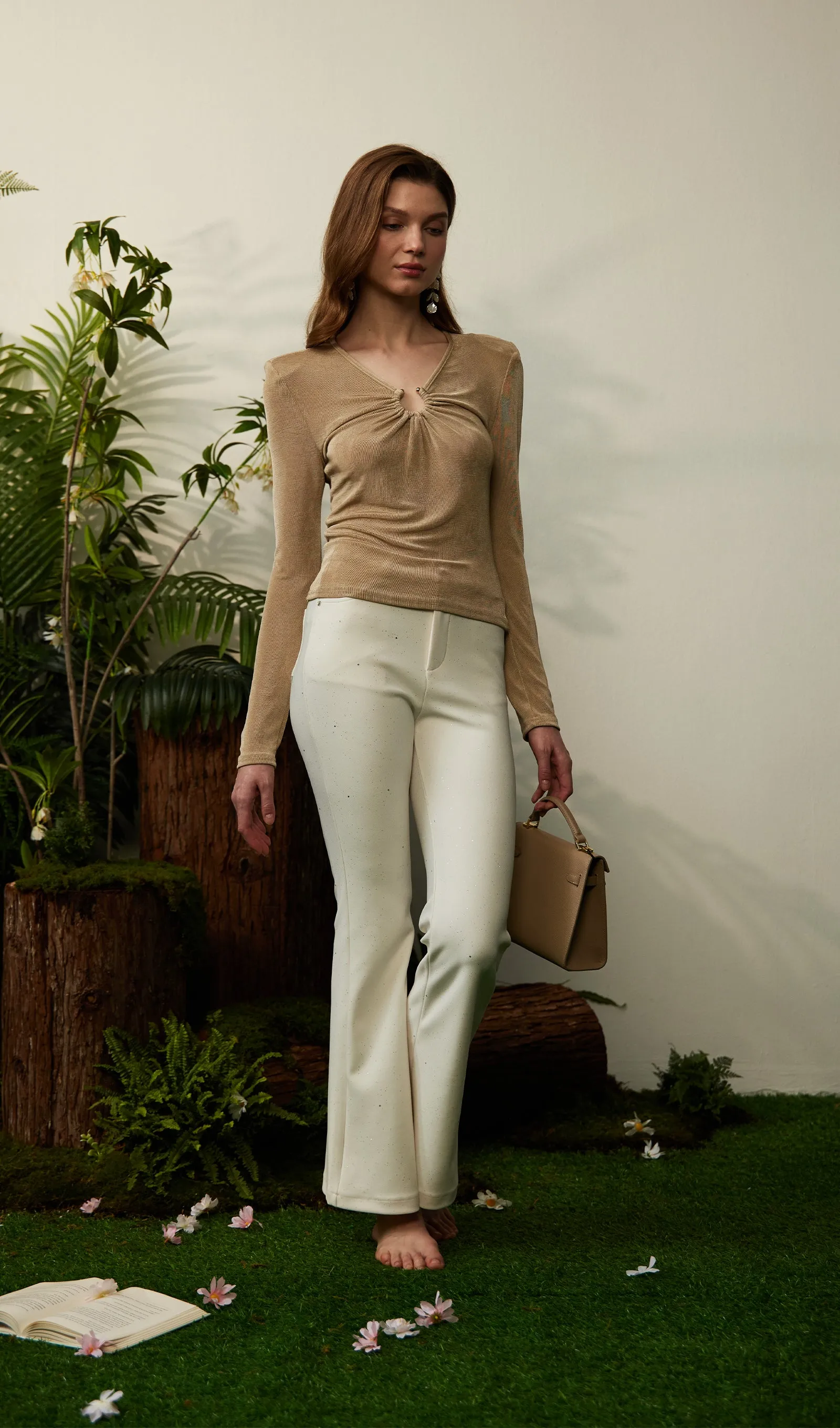 Metallic Embellished Knitted Top