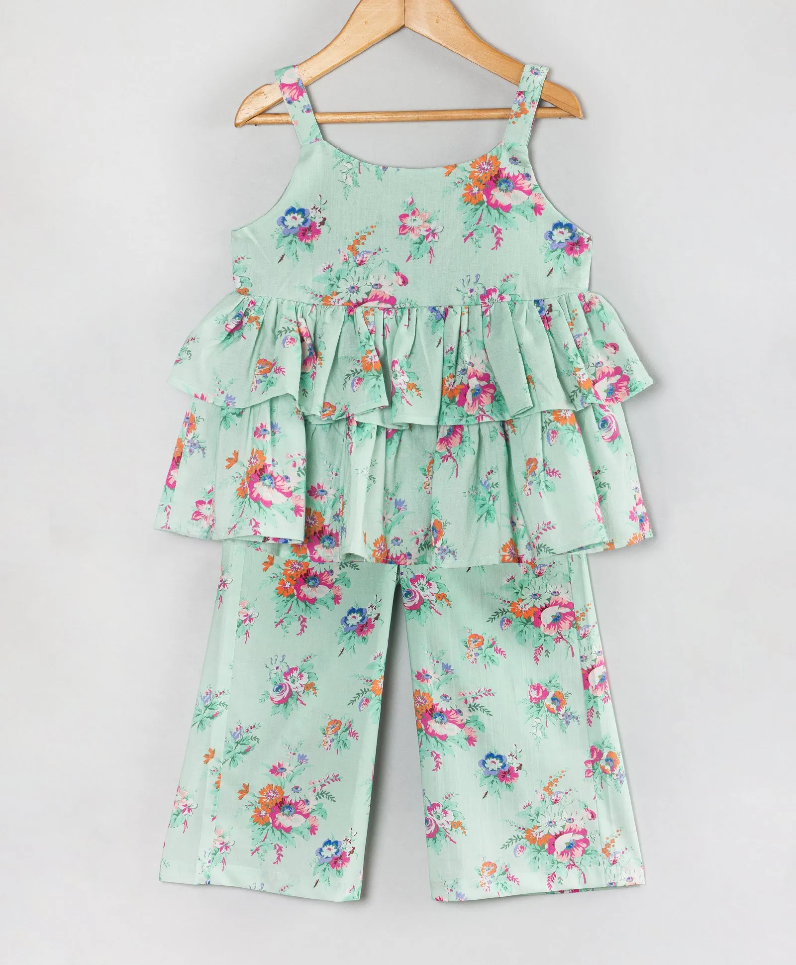 MINT GREEN FLORAL PRINT COORDINATE SET