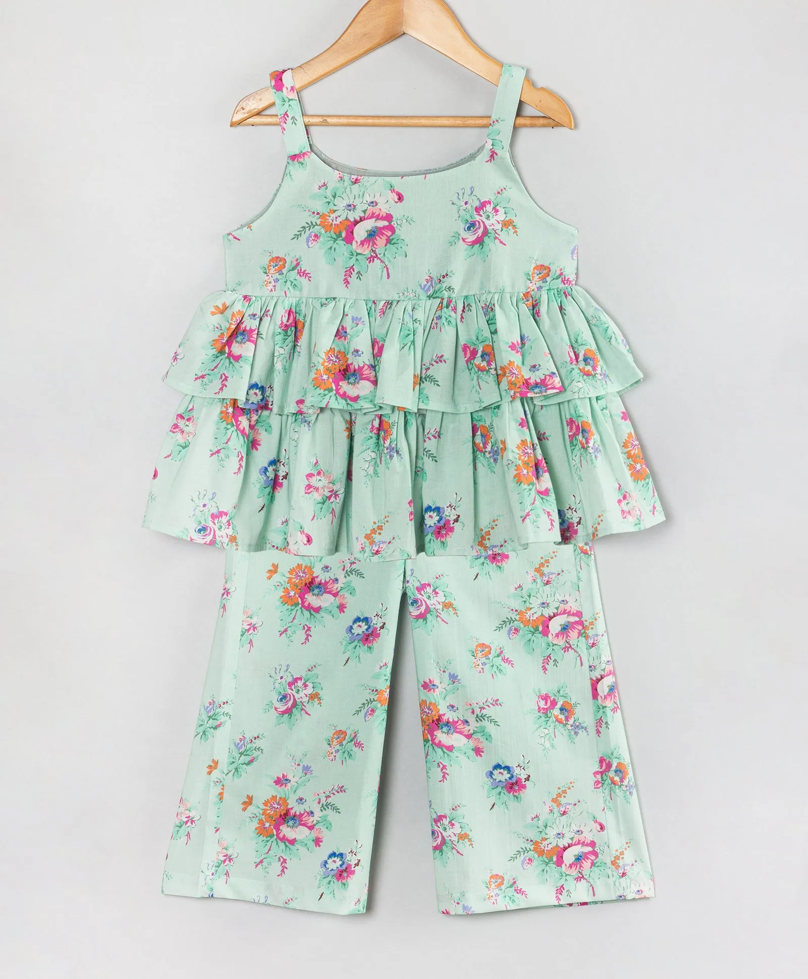 MINT GREEN FLORAL PRINT COORDINATE SET