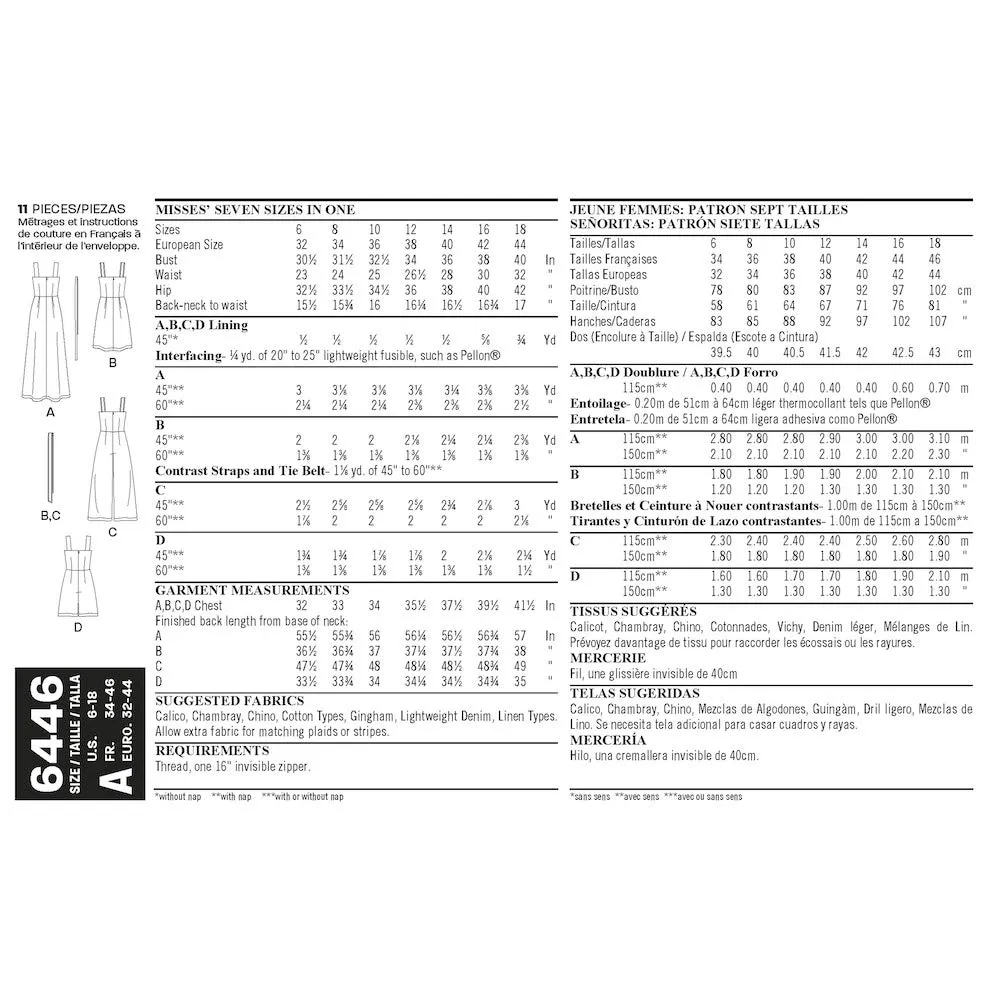 Newlook Pattern 6446 Misses' Jumpsuits and Dresses