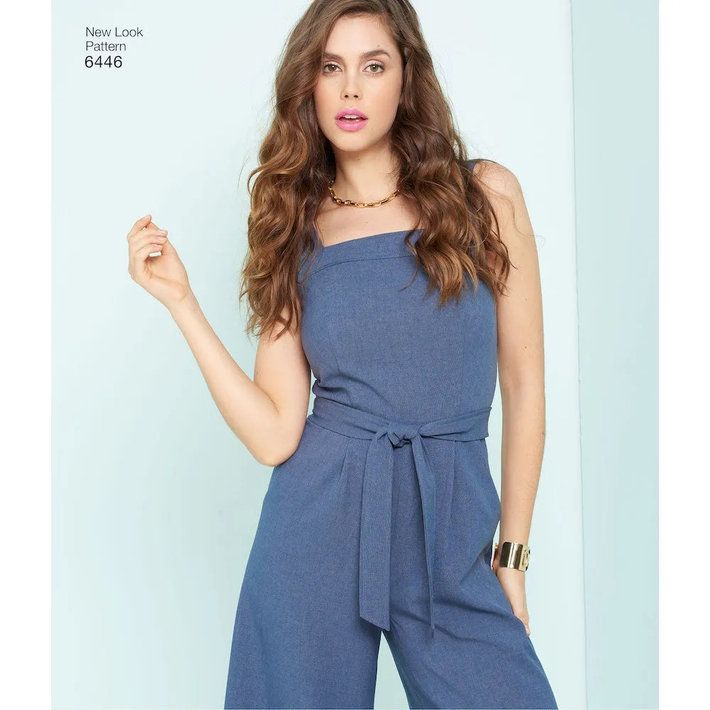 Newlook Pattern 6446 Misses' Jumpsuits and Dresses