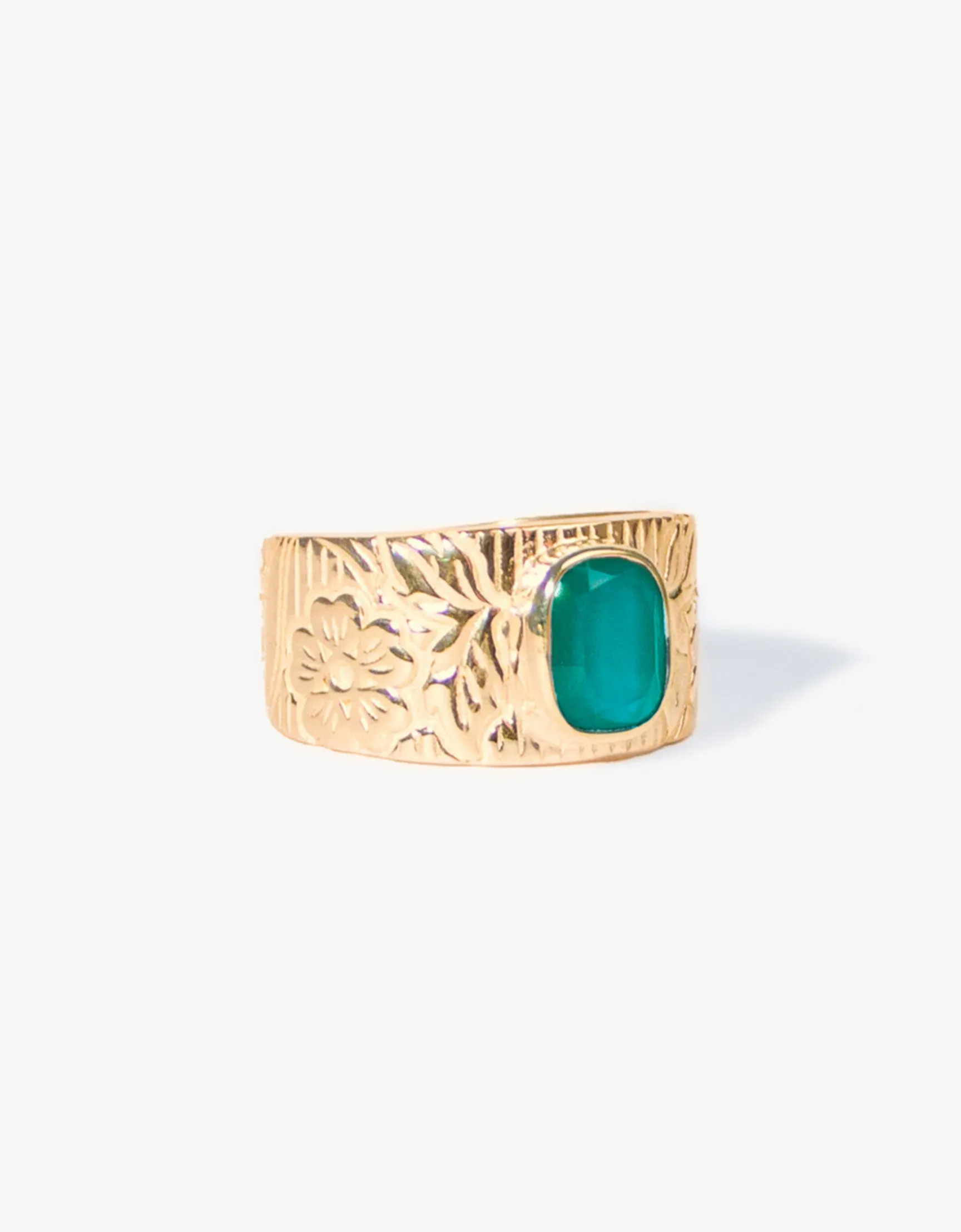 Nostalgia Ring - Gold & Green Onyx