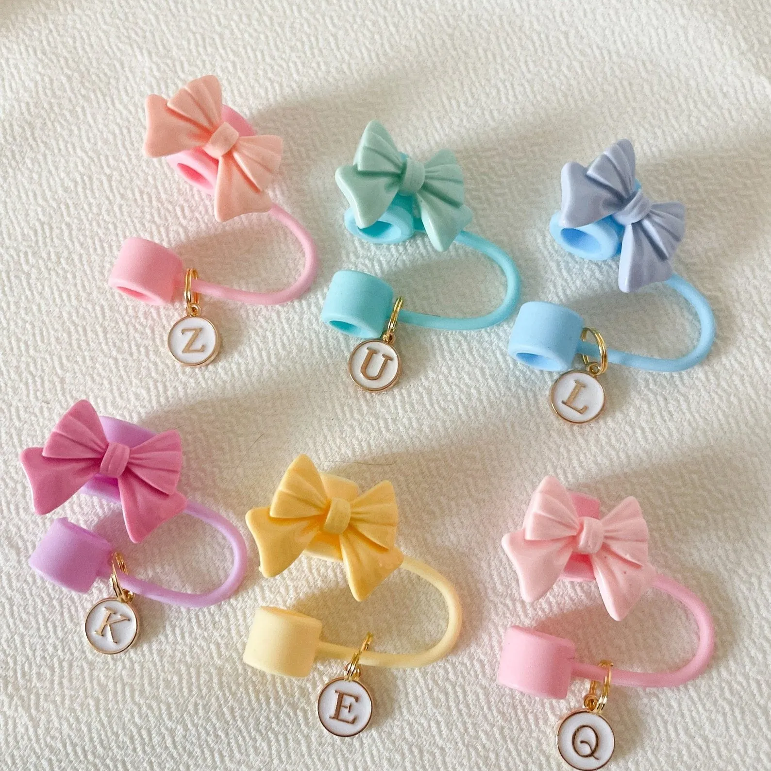 Owllaser Bowtie Straw Stopper, PVC Straw Accessory for 10mm Straw
