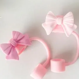 Owllaser Bowtie Straw Stopper, PVC Straw Accessory for 10mm Straw