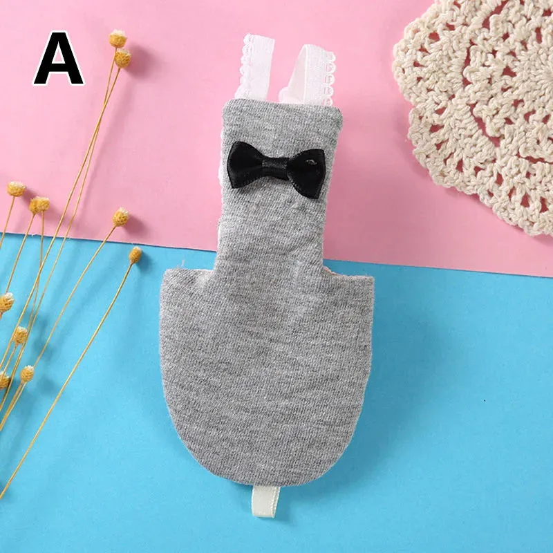 Parrot Diaper with Bowtie Cute Colorful Fruit Floral Cockatiel Pigeons Small Medium Large Pet Birds Flight Suit Clothes Washable