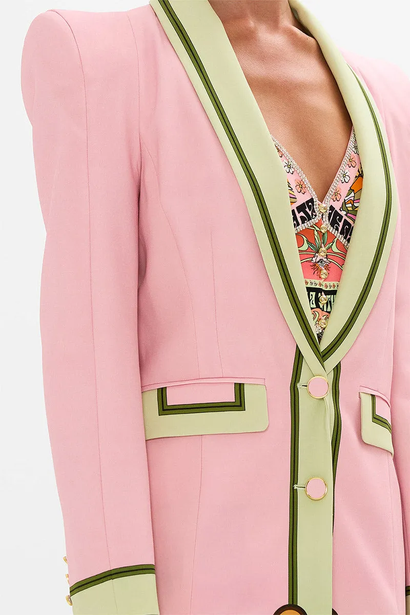 PEAKED SHOULDER BLAZER