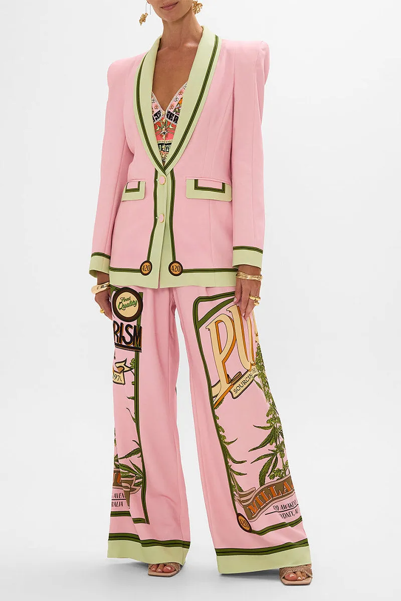 PEAKED SHOULDER BLAZER
