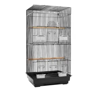 Pet Bird Cage Tall with Feeders