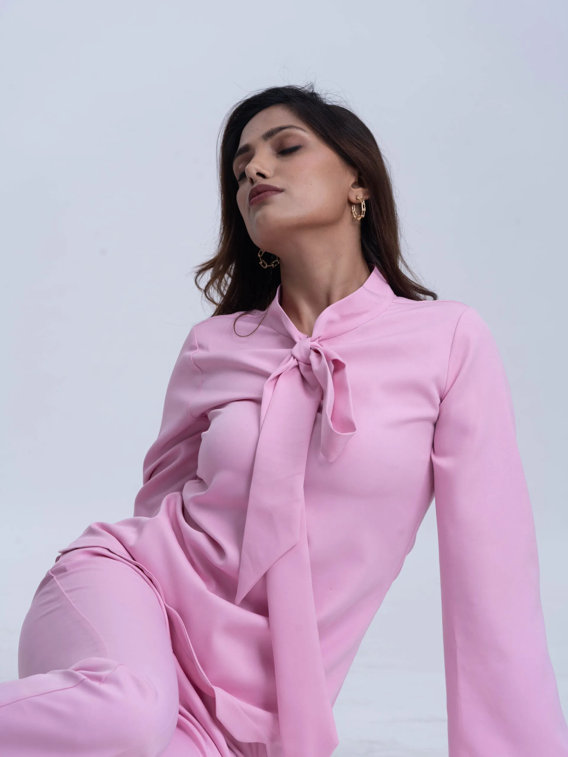 Pink Coord set for Women Office wear (2 piece Set)
