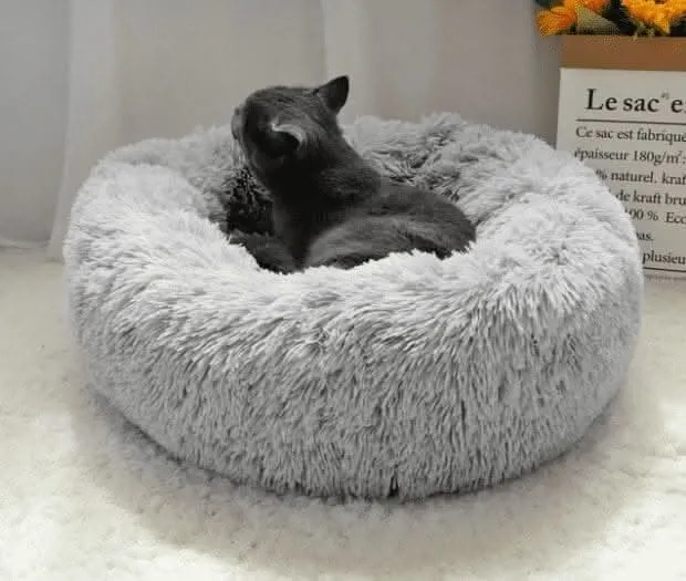 Plush Pet Bed - Grey (50cm)