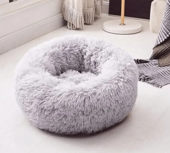 Plush Pet Bed - Grey (50cm)