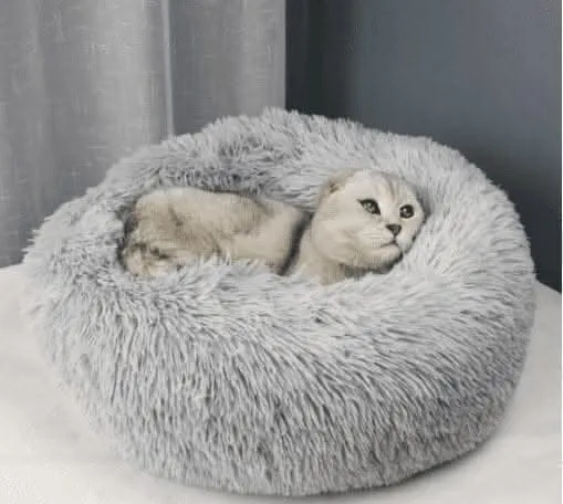Plush Pet Bed - Grey (50cm)
