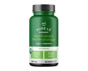 Pure-Le Organic Pre   Probiotic 60c