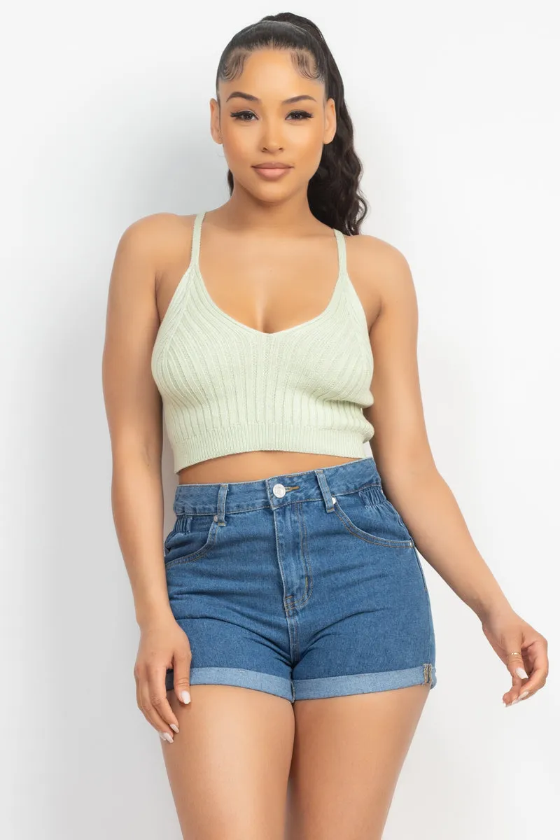 Ribbed Knit Wear Tank Top