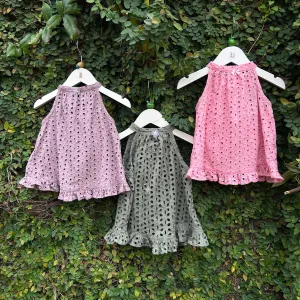 Royal Charm Hakoba Eyelet Baby Summer Dress