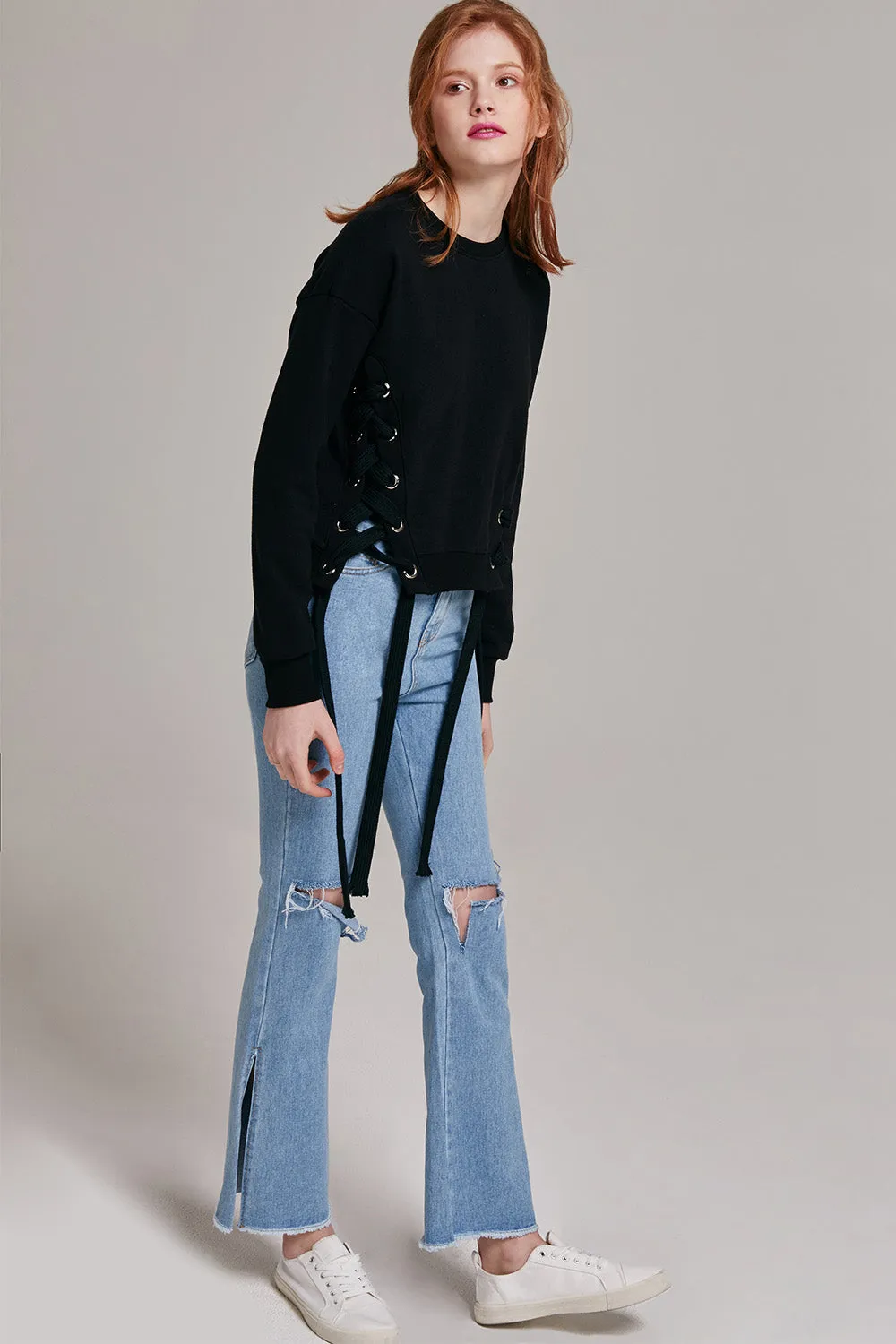 Selma Tie Ribbon Front Sweater