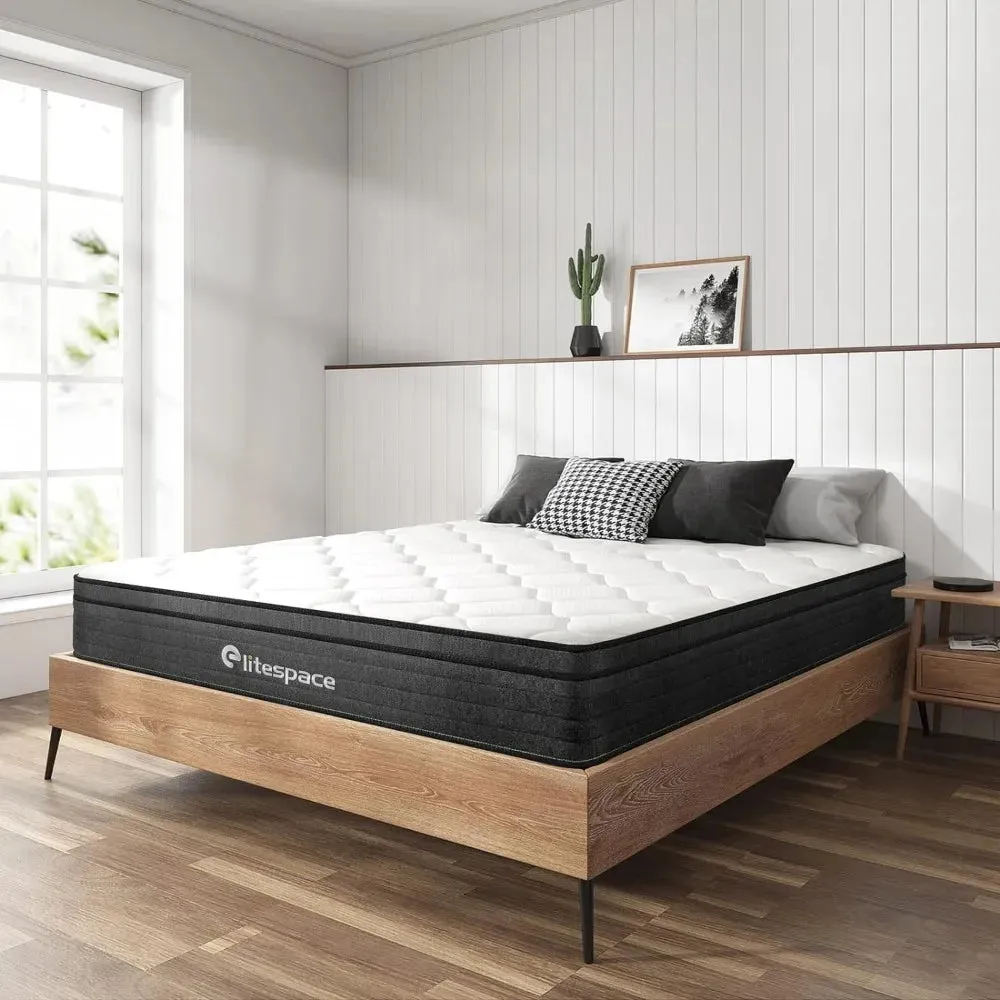SerenitySleep 10-Inch Hybrid Memory Foam Queen Mattress - Grey