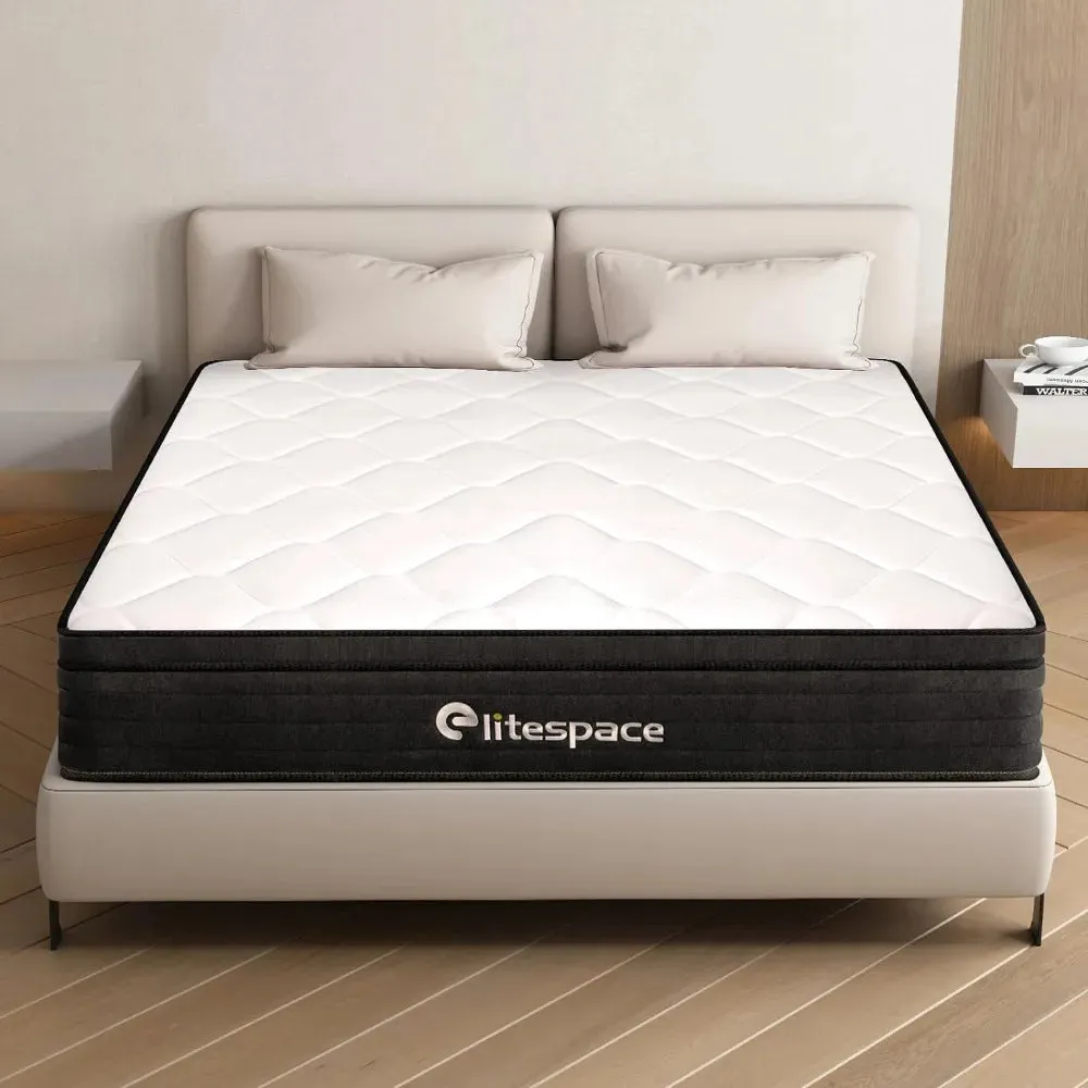 SerenitySleep 10-Inch Hybrid Memory Foam Queen Mattress - Grey