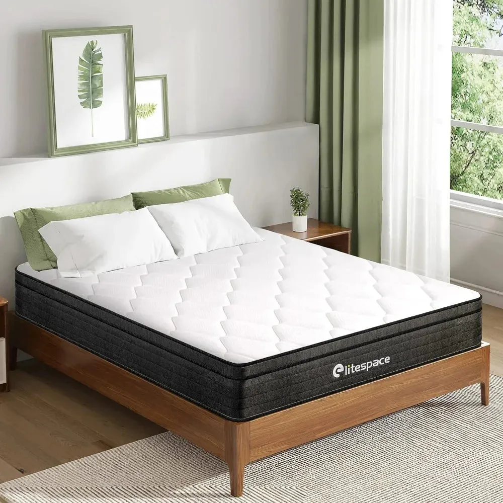 SerenitySleep 10-Inch Hybrid Memory Foam Queen Mattress - Grey