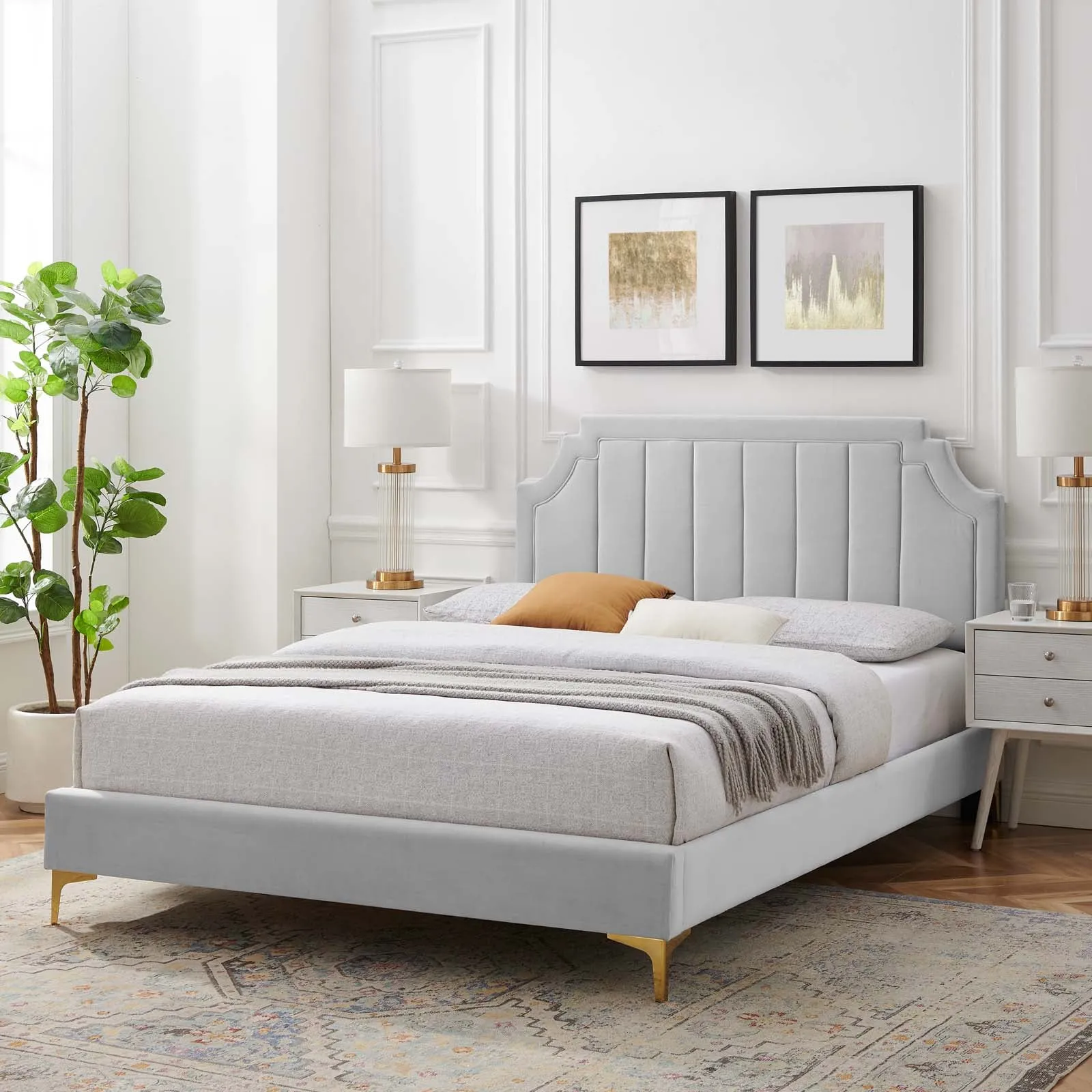Sienna Performance Velvet Platform Bed