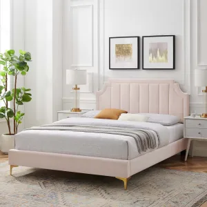 Sienna Performance Velvet Platform Bed
