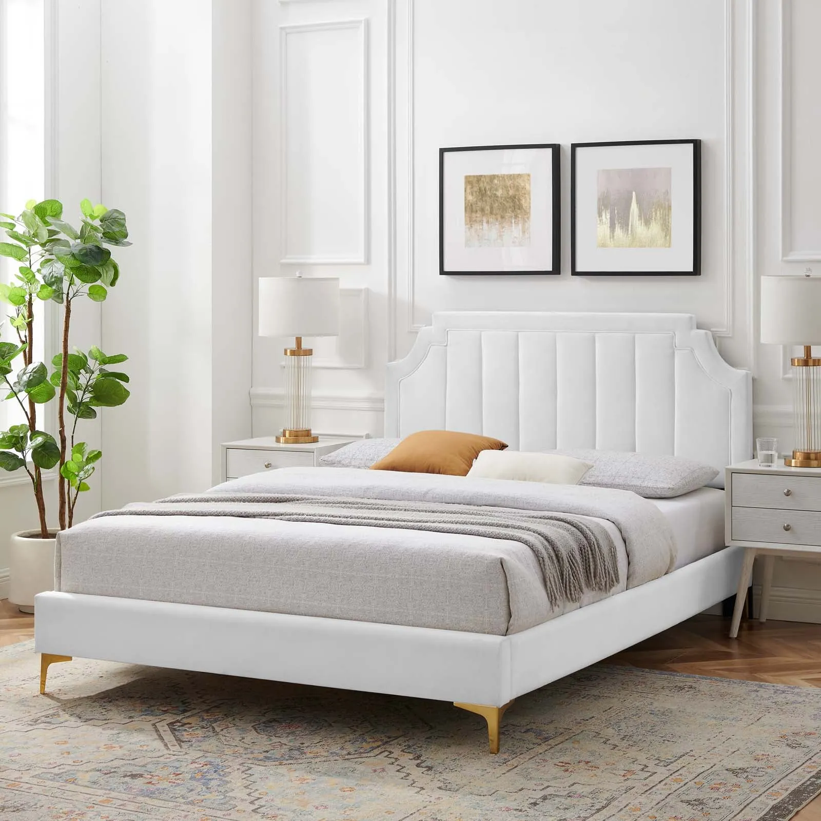 Sienna Performance Velvet Platform Bed