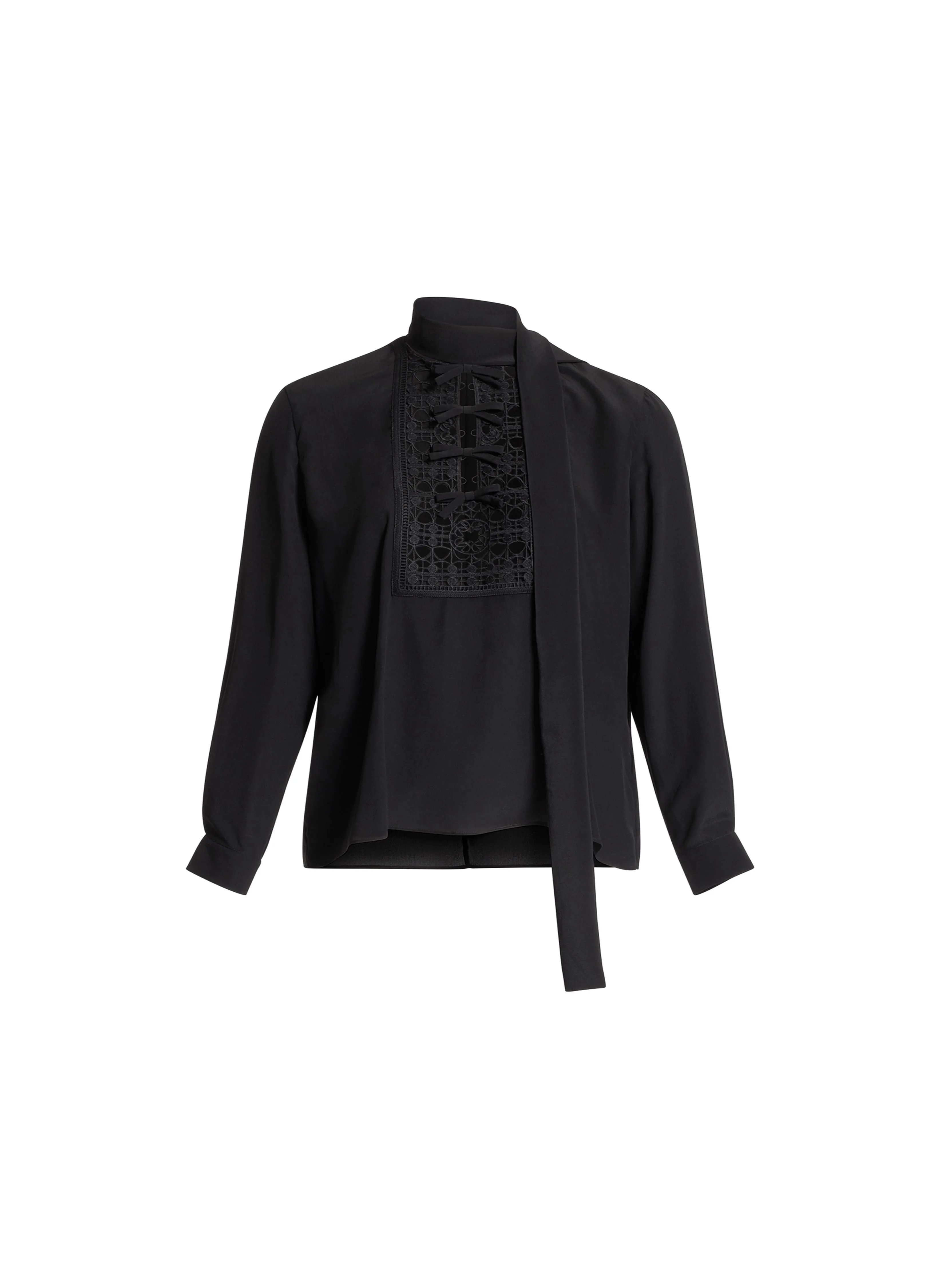 Silk & Macramé Blouse