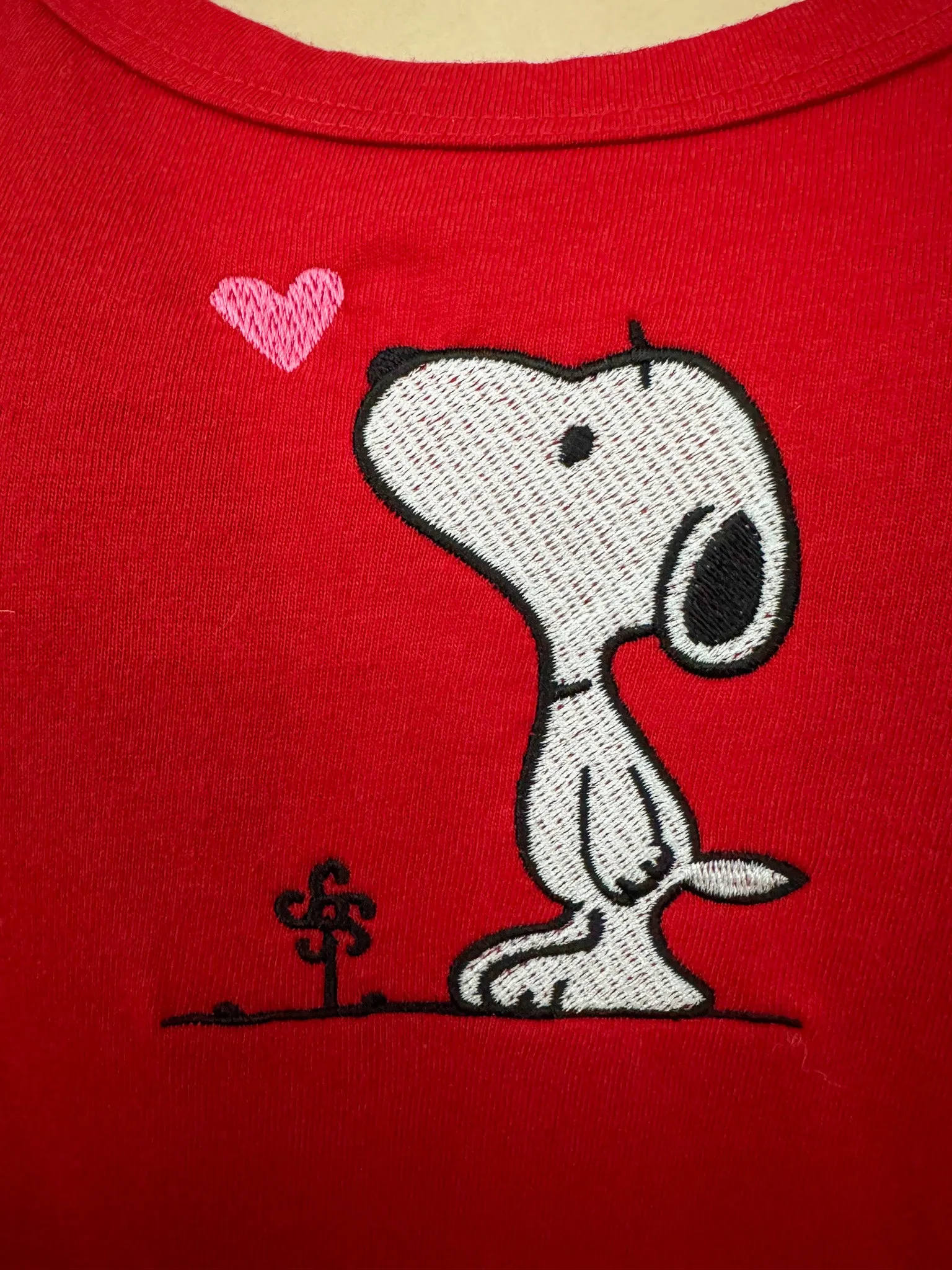 Snoopy Red Fitted Scoop Neck Tee 3XL