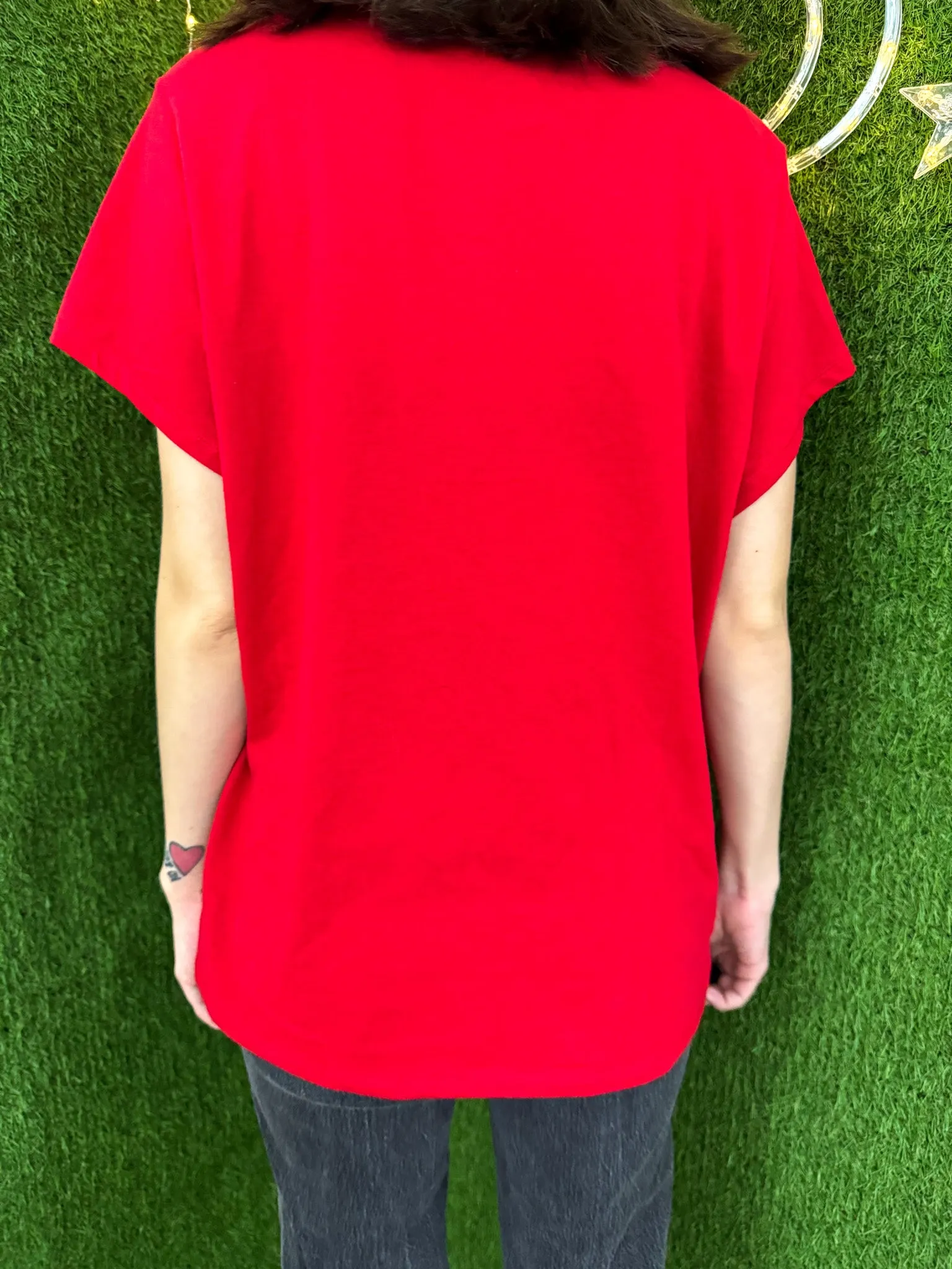 Snoopy Red Fitted Scoop Neck Tee 3XL