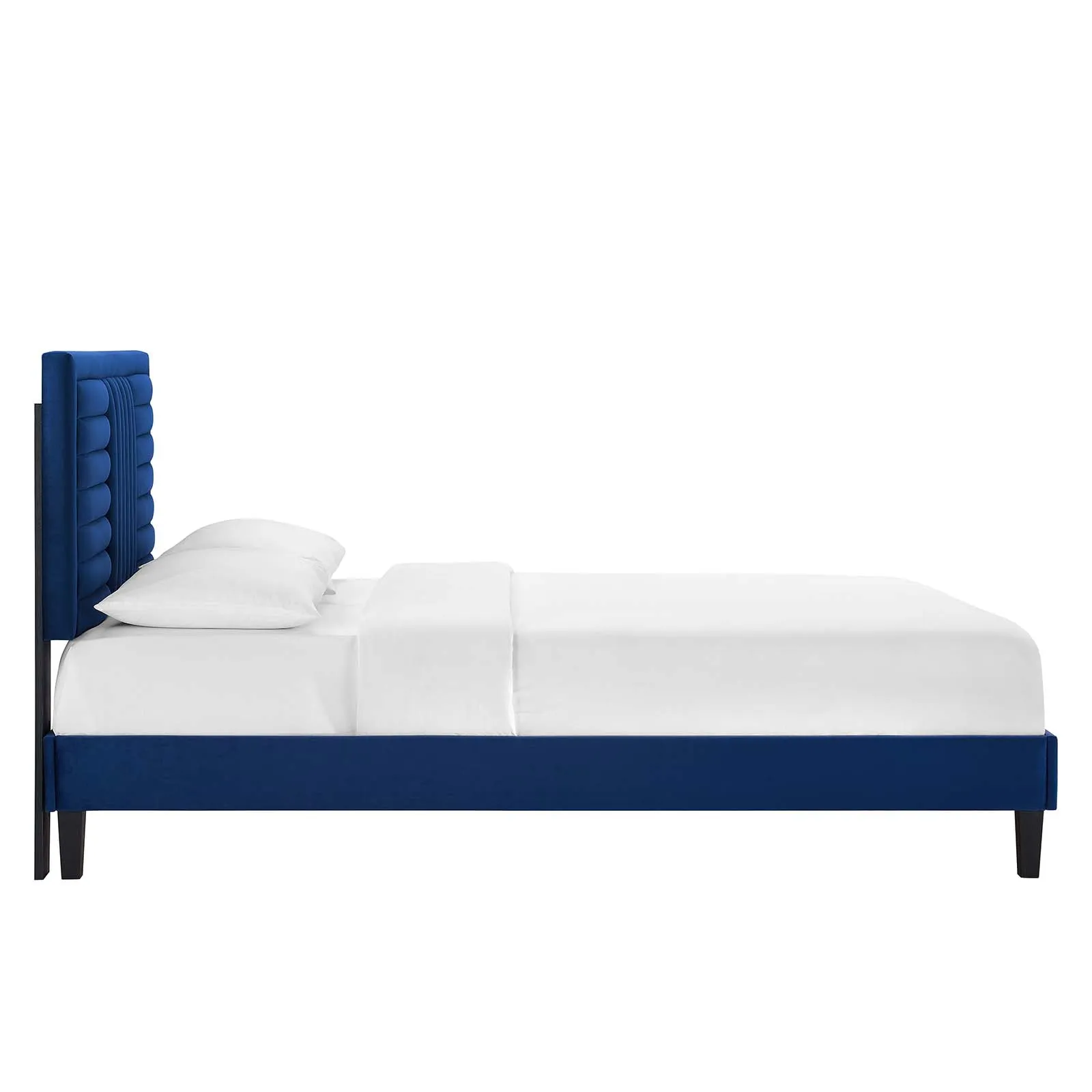 Sofia Channel Tufted Performance Velvet Platform Bed