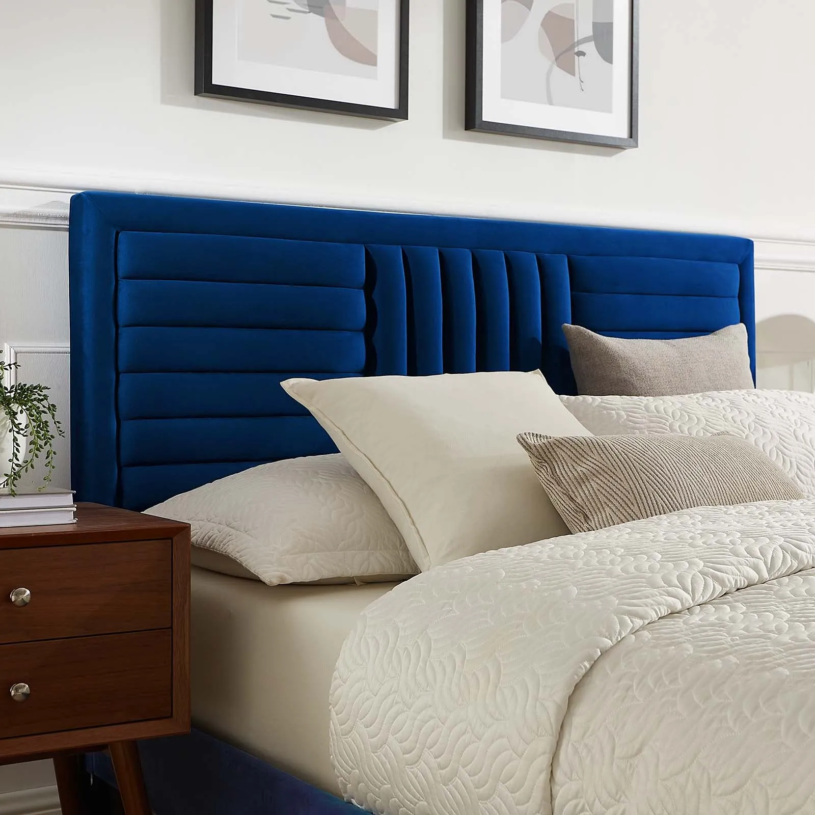Sofia Channel Tufted Performance Velvet Platform Bed