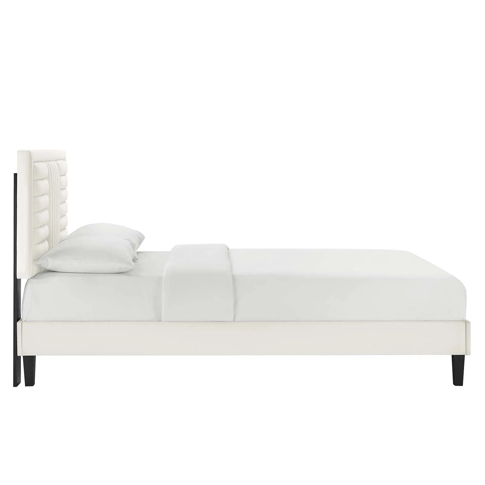 Sofia Channel Tufted Performance Velvet Platform Bed